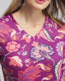 Discount Paisley Everyday 3/4 Sleeve Tee Tops
