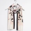 Sale Pink Scroll Floral Scarf Scarves