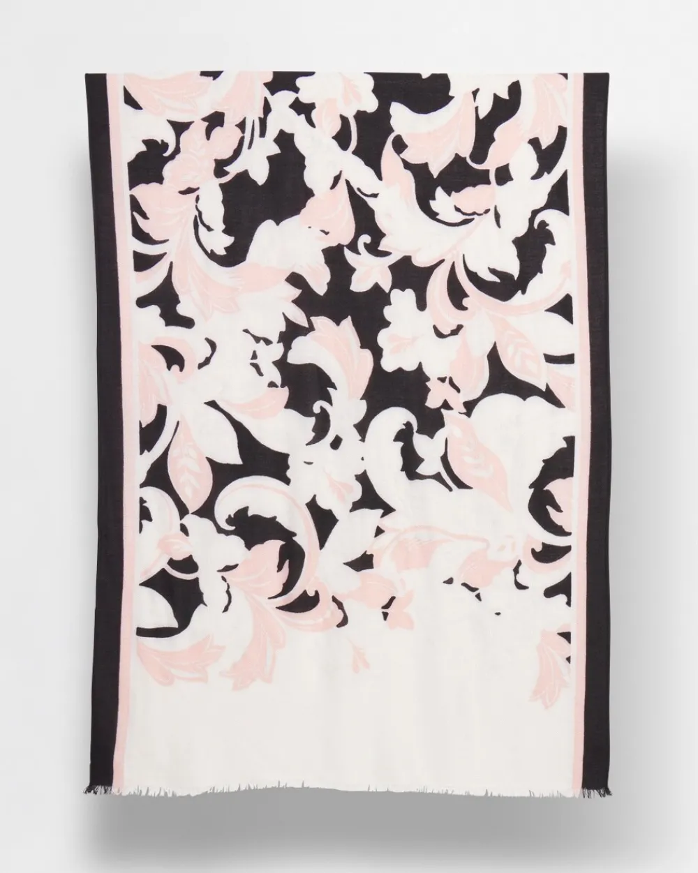 Sale Pink Scroll Floral Scarf Scarves