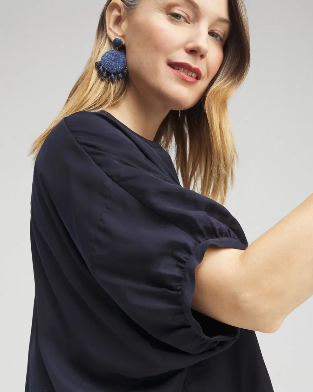 Hot Pintuck Dolman Sleeve Shirt Tops