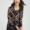 Clearance Plaid Mesh Cardigan Tops