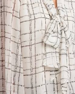 Flash Sale Plaid Tie Bow Blouse Tops | Blouses & Shirts