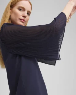 New Pleated Billow Sleeve Top Tops