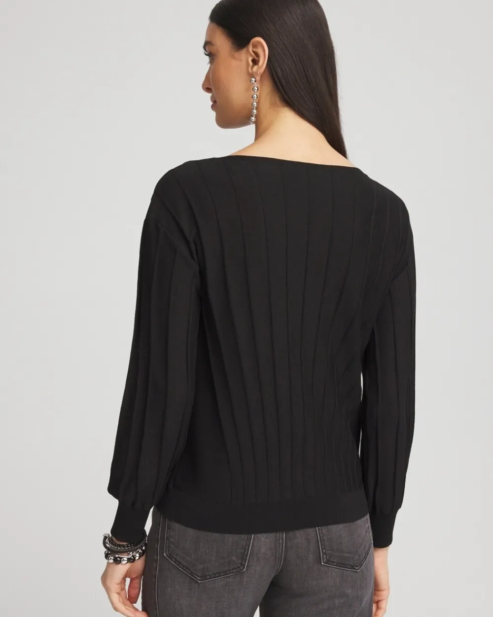Store Pleated Long Sleeve Sweater Matching Sets