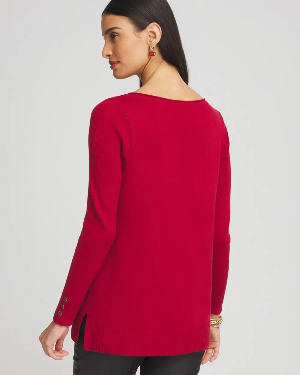 Fashion Pocket Sweater Tunic Sweaters