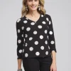 Best Polka Dot 3/4 Sleeve Perfect Tee Tops