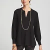 Best Ponte Notch Neck Tunic Tops