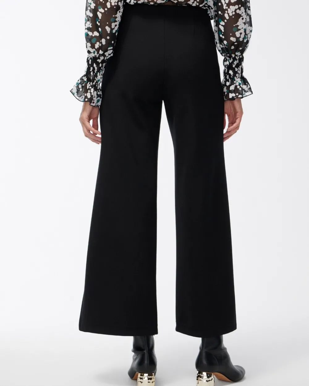 Online Ponte Pintuck Wide Leg Ankle Pants Pants
