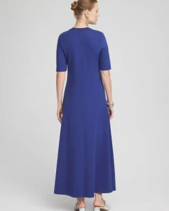 Hot Ponte Rib Trim Maxi Dress Dresses