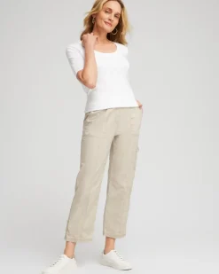 New Poplin Cropped Pants Pants