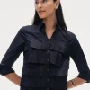 Clearance Poplin Ruffle Shirt Tops