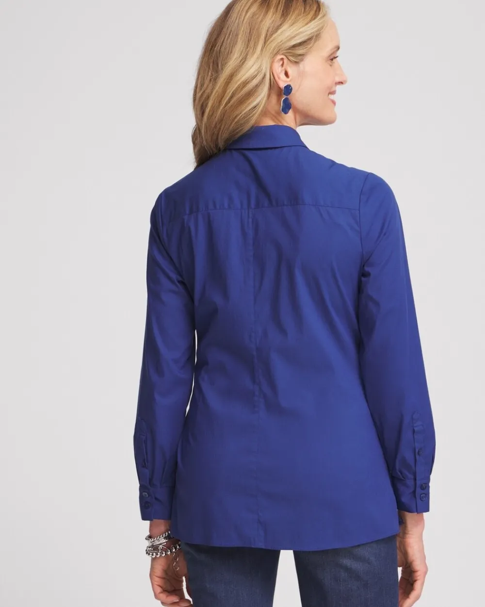 Online Poplin Tie Front Shirt Tops
