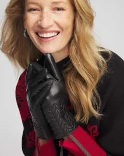 Sale Quilted Leather Gloves Cold Weather Accessories