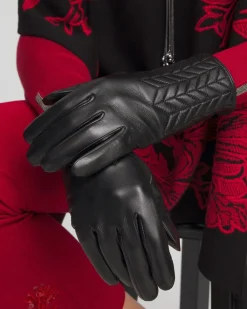 Sale Quilted Leather Gloves Cold Weather Accessories
