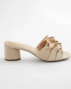 Flash Sale Raffia Ruffle Heels Shoes