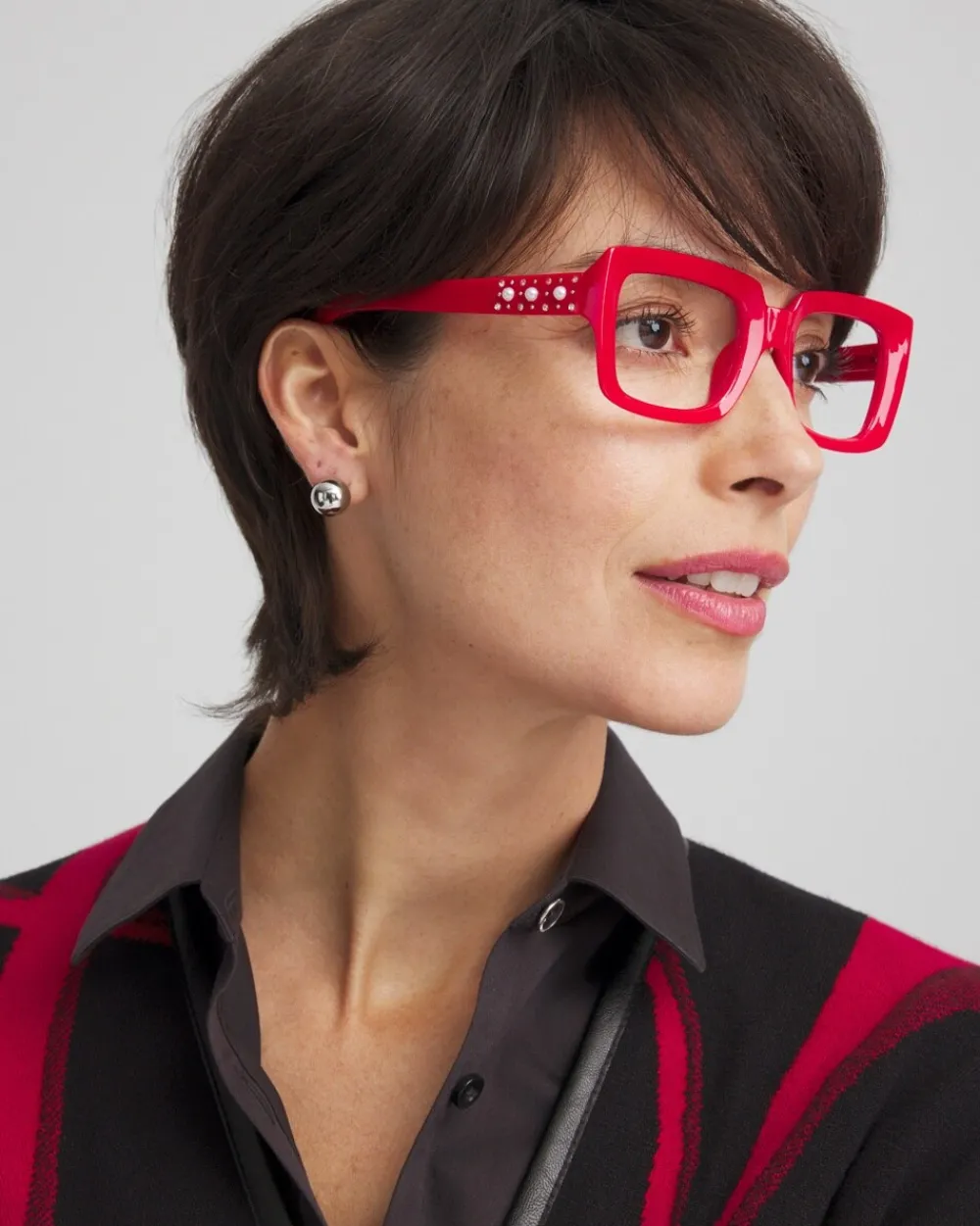 Shop Red Rectangle Frame Readers Eyewear