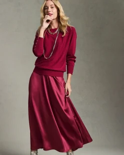 Best Relaxed Stretch Satin Skirt Skirts