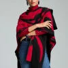 Shop Reversible Graphic Jacquard Ruana Tops | Ponchos & Ruanas