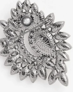 Fashion Rhinestone Hematite Brooch Pins & Brooches
