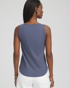 New Ribbed High Neck Tank Tops