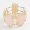 Best Sale Rose Quartz Gold Tone Bracelet Bracelets