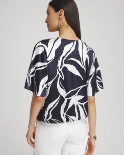 Fashion Satin Bubble Hem Blouse Tops