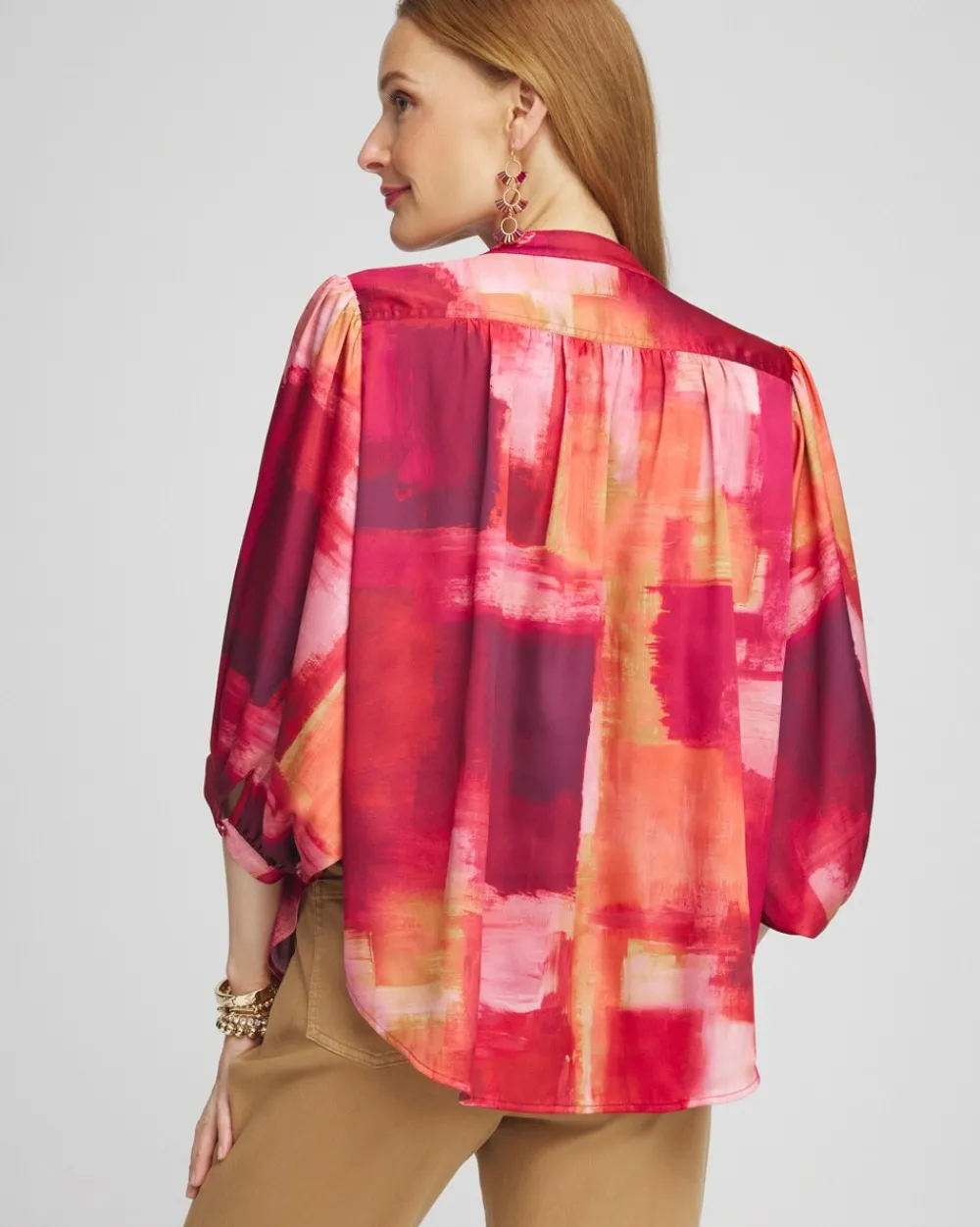 Best Sale Satin Dolman Sleeve Shirt Tops