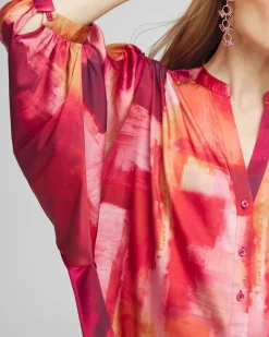 Best Sale Satin Dolman Sleeve Shirt Tops
