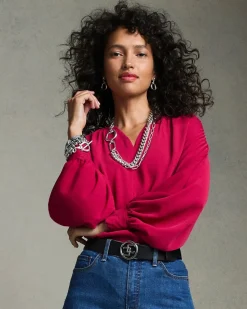 Clearance Satin Dolman Sleeve Top Tops | Blouses & Shirts