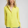 Fashion Satin Pleat Sleeve Shirt Tops
