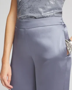 Cheap Satin Wide Leg Pants Pants