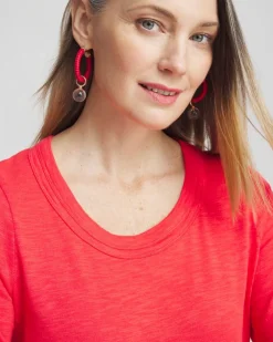 Cheap Scoop Neck Tee Tops