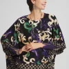 Outlet Scroll Print Poncho Tops | Ponchos & Ruanas