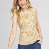 Flash Sale Sequin Beaded Halter Tank Tops | Tees
