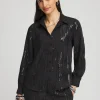 New Sequined Satin Shirt Tops | Blouses & Shirts