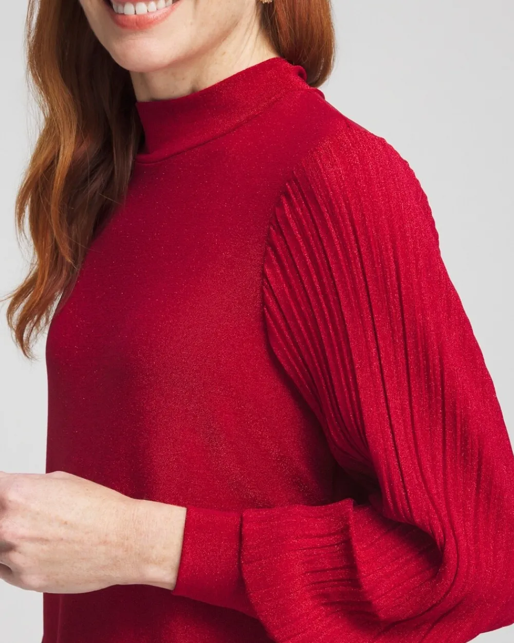 Discount Shimmer Mock-Neck Top Tops | Tees