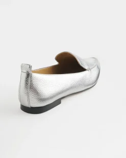 Hot Metallic Leather Loafer Shoes