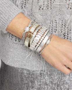 Online Tone Pavé Barrel Bracelet Bracelets | Everyday Jewelry