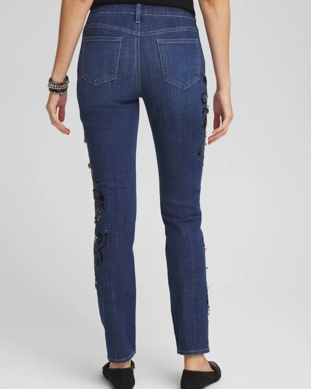 Shop So Slimming® Girlfriend Embroidered Ankle Jeans Jeans & Denim