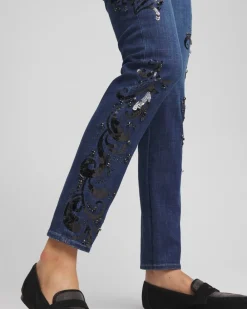 Shop So Slimming® Girlfriend Embroidered Ankle Jeans Jeans & Denim
