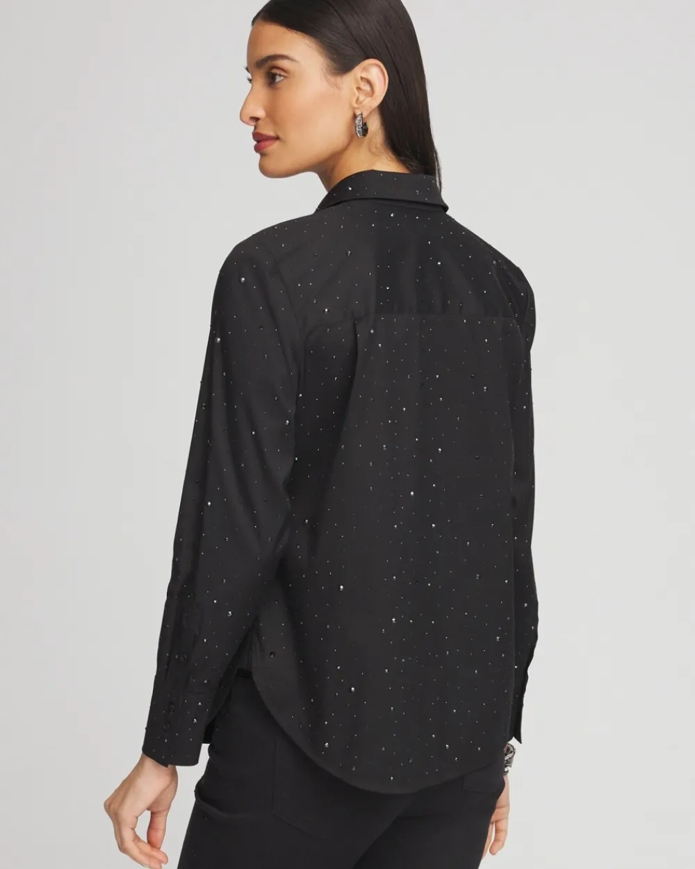 Hot Sparkle Embellished Poplin Shirt Tops | Blouses & Shirts