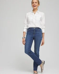 Online Split Cuff Denim Pocket Shirt Tops