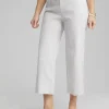 Clearance Stripe Trapunto Cropped Pants Pants