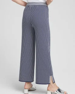 Fashion Stripe Wide Leg Sweater Cropped Pants Pants
