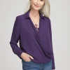 Hot Surplice Bubble Hem Shirt Tops | Blouses & Shirts