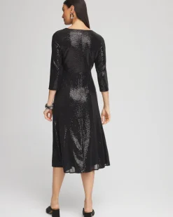 Cheap Surplice Sequin Midi Dress Dresses