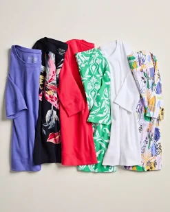 Online Swirl Jewel Neck Tee Tops