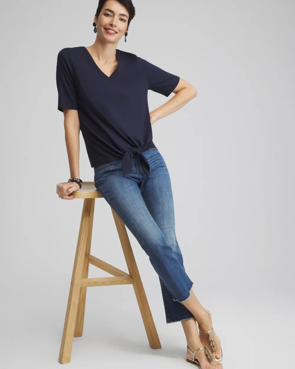 Shop Tie-Front Top Tops