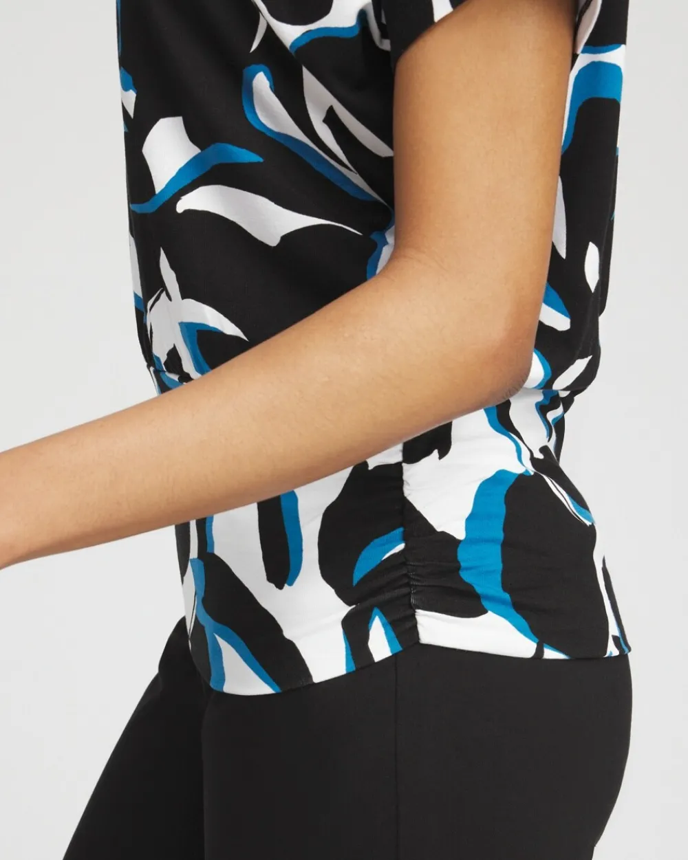 New Touch Of Cool™ Abstract Banded Hem Top Tops