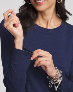 Clearance Touch Of Cool™ Denim Long Sleeve Tee Tops